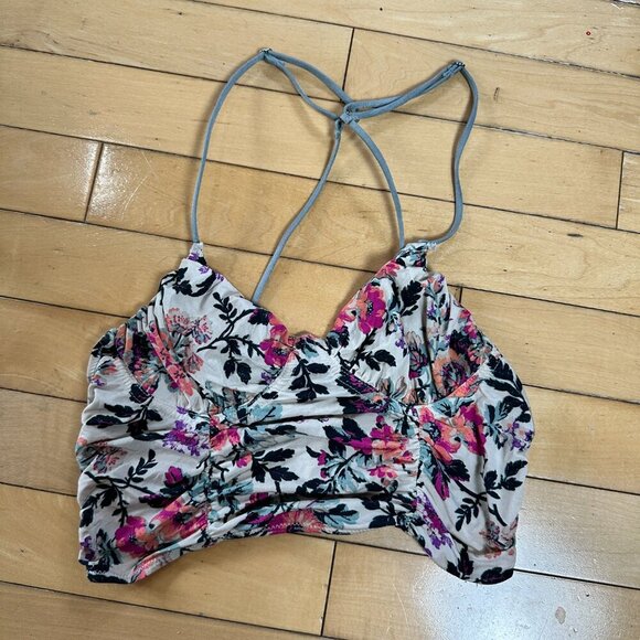 URBAN OUTFITTERS Out From Under Silky Floral Bra Bralette Crop Top Size Small - Picture 2 of 5